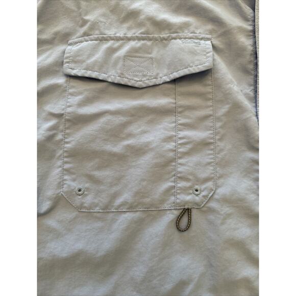 Columbia PFG Shirt Mens Large Pale Blue Button-Down Vented Fishing Outdoor UV - Picture 2 of 8